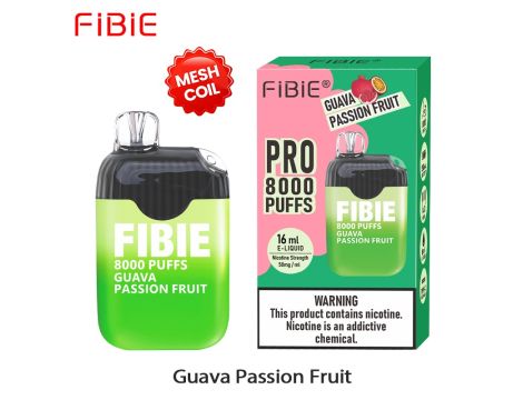 Kup FIBIE 8000 jednorazowy elektroniczny papieros GUAVA PASSION FRUIT