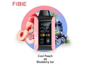 E papieros  FIBIE DUAL FLAVORS na 15000 puffs z podwójnym smakiem COOL PEACH-BLUEBERRY ICE 2 IN 1